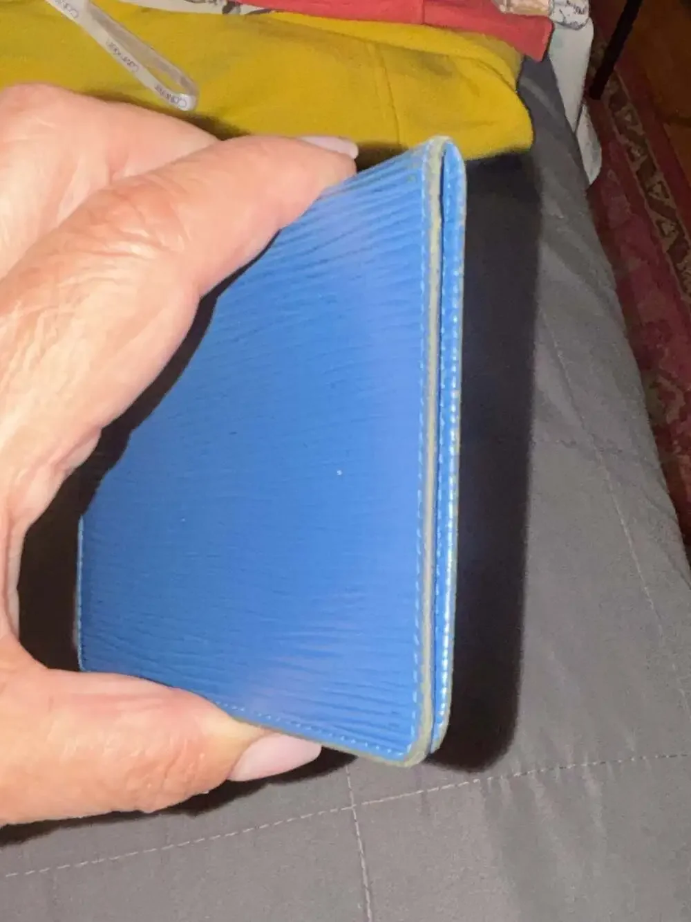 Louis Vuitton Blue Epi Leather Card Holder Wallet